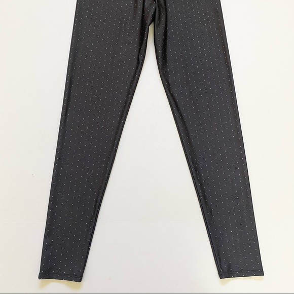 Onzie Grey Mini White Polka Dot High Rise Leggings - Picture 4 of 8